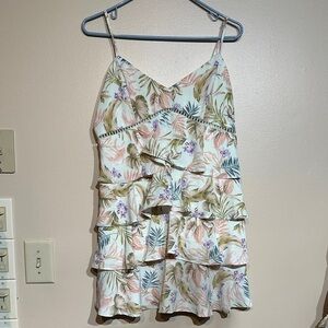 Blue Rain Tropical Floral Mini Dress Francesca’s